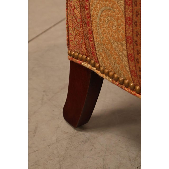 Hickory Chair Chippendale Style Custom Upholstered Wing backArmchair For Sale - Image 11 of 18