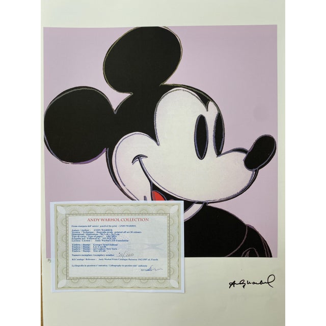 After Andy Warhol, Mickey , 1980s, Lithograph For Sale - Image 6 of 9