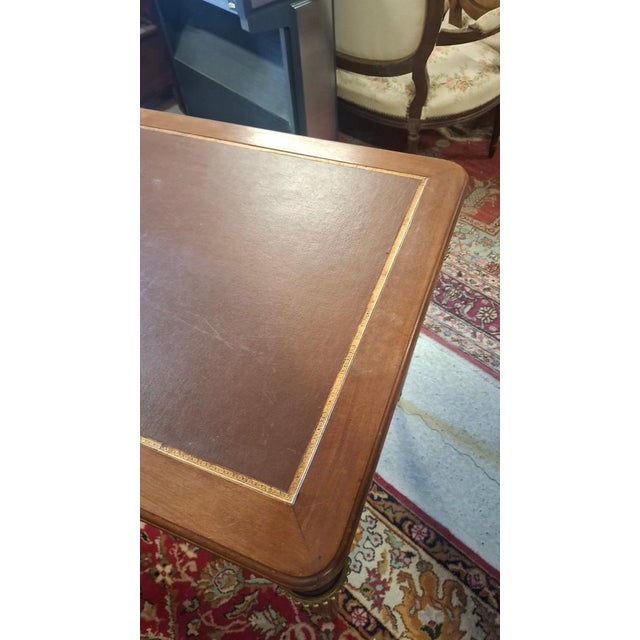 Brown Vintage Louis XVI Style Desk, 1920 For Sale - Image 8 of 9