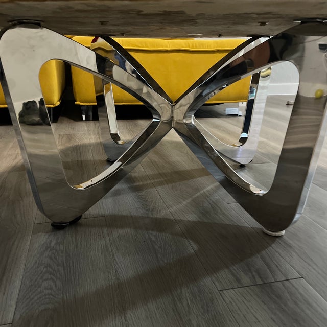 1990s Petrified Wood Coffee Table For Sale - Image 12 of 12