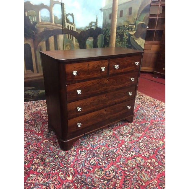 Brown Antique Chest of Drawers, Mahogany 19th Century Dresser For Sale - Image 8 of 10
