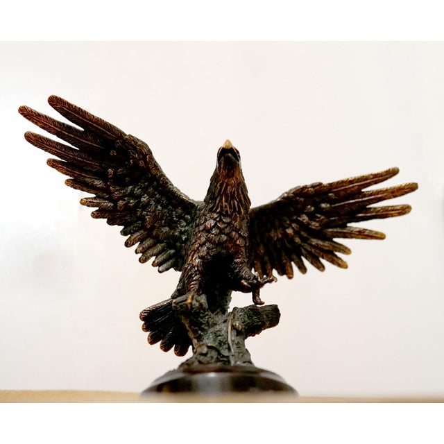 Vintage Copper Plated Eagle In-Flight Sculpture For Sale - Image 12 of 13