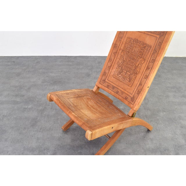 Folding Chair by Ángel Pazmiño for Muebles de Estilo, 1960s For Sale - Image 9 of 11