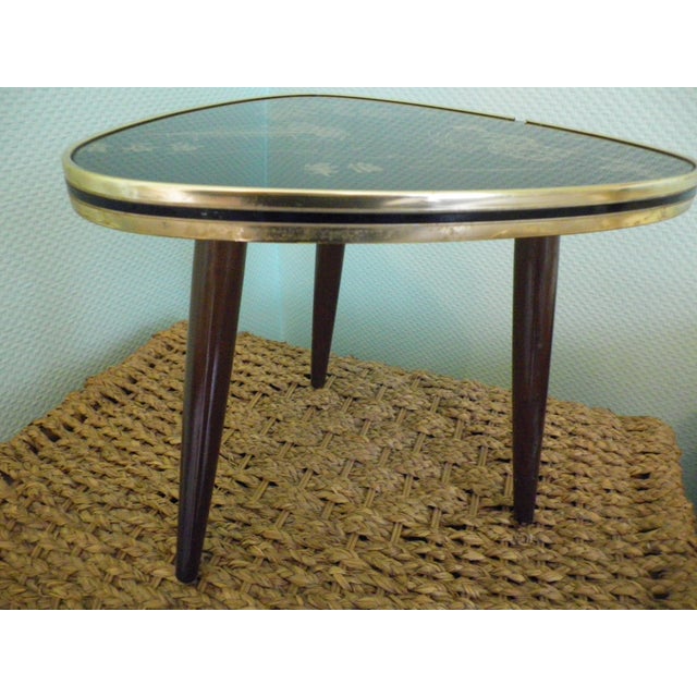 Tripod Side Table with Japanese-Inspired Decor, 1960s For Sale - Image 4 of 9
