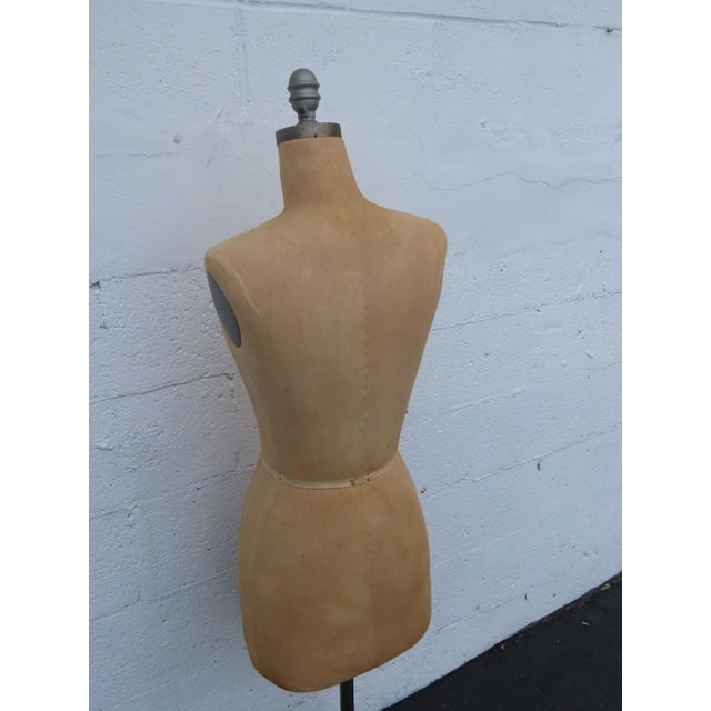Tan Restoration Hardware Reproduction Dress Form Height Adjustable Mannequin 6889 For Sale - Image 8 of 18