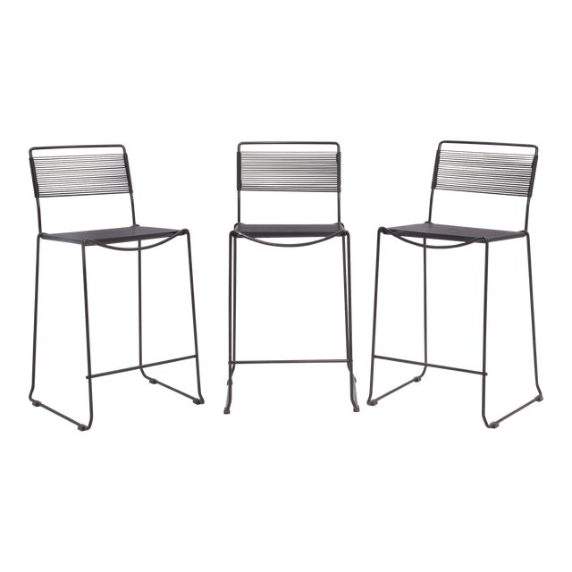 Post Modern Spaghetti Bar Stool Giandomenico Belotti Alias Fly Line 1980s - A Set of 3 For Sale
