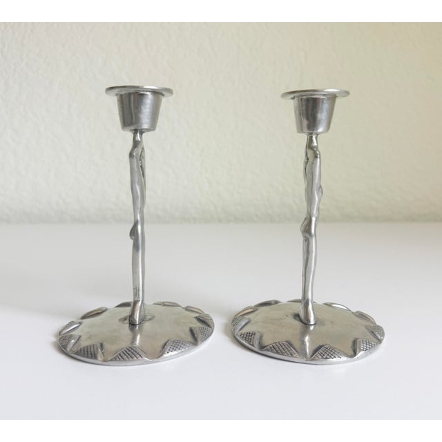 Metal Figurative Candlesticks by Carrol Boyes, Late 20th C For Sale - Image 7 of 10