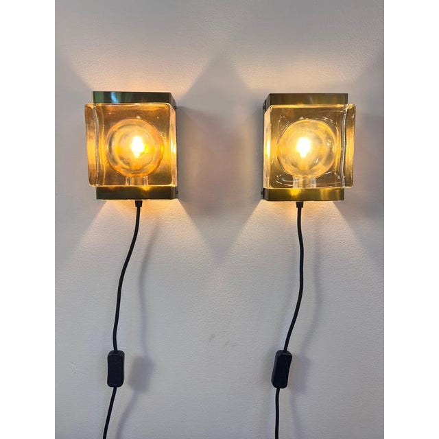 Gold Maritime Wall Lamp Type 15806, Wandlampe Maritim Typ 15806 Glas Messing von Vitrika, Brass & Glass For Sale - Image 8 of 11