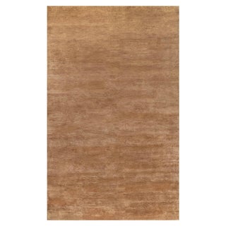 Contemporary Hand-Knotted Wool Rug in Shade of Golden Brown by Doris Leslie Blau For Sale