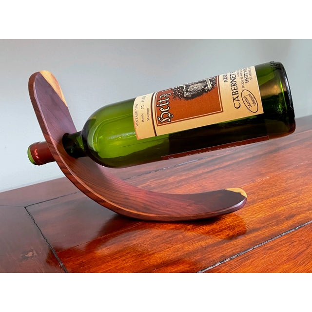 2000 - 2009 2000s Balanced Cherry Wine Bottle Holder For Sale - Image 5 of 7