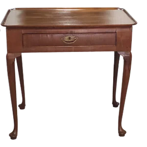 19th Century Queen Anne Mahogany Silver Table