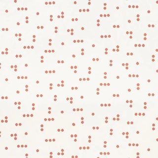 Sample - Schumacher X Caroline Z Hurley Great Rock Embroidery Fabric in Coral For Sale