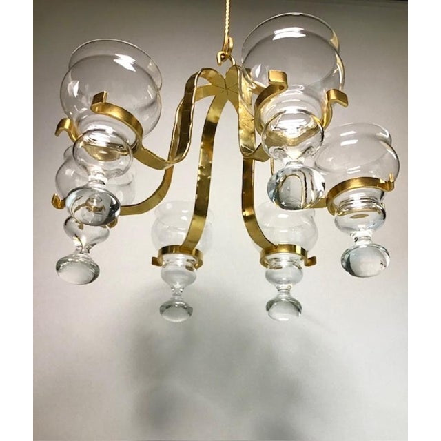 Goldenrod Wrought Iron Chandelier by Bertil Vallien for Boda, 1960s For Sale - Image 8 of 11