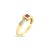 Contemporary Ruby & Diamond Vintage Style Ring 14k Yellow Gold, Size 7 For Sale - Image 3 of 3
