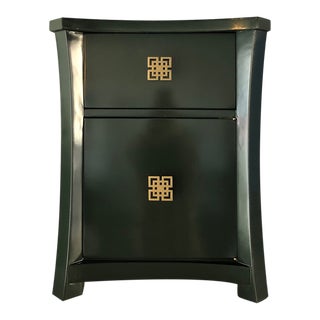 1970s Verdigris Deep Green Nightstand For Sale