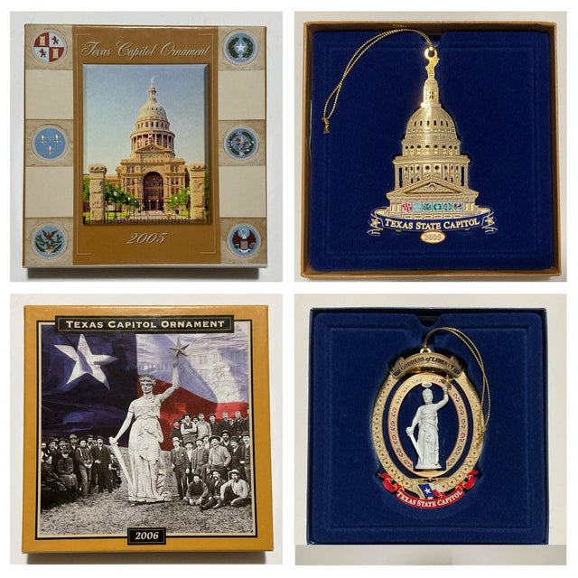 20 Commemorative Texas State Capitol Christmas Ornaments - 2001-2023 For Sale - Image 4 of 12