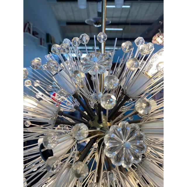 Metal Mid-Century Sputnik Snowball Chandelier by Emil Stejnar for Rupert Nikoll, 1950s For Sale - Image 7 of 16