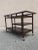 1950s Brown Lacquer Rattan Bar Cart Attributed to John Wisner for Ficks Reed. For Sale In Miami - Image 6 of 13