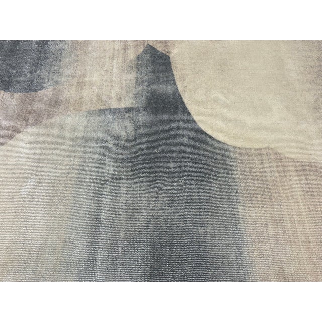 West Elm Ombre Sky Rug – 6x9 Wool & Viscose Blend | Handwoven For Sale - Image 11 of 18