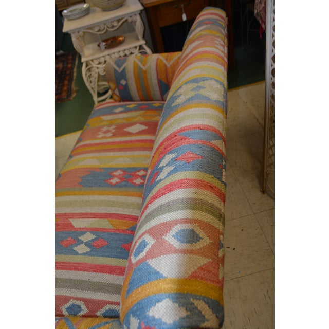 Sundance Kilim Wool Colorful Southwest Loveseat / Sofa Entry Bench Seat For Sale - Image 6 of 14
