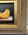 Realism 21st Century Orange Slice Oil on Board Gilt Wood Framed Painting Yellow Black Gold Handmade Signed Still Life Fruit For Sale - Image 3 of 13