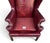 Vintage Burgundy Leather Wingback Chair With Brass Nailhead Trim by Baker For Sale - Image 11 of 18