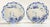 This is a pair of hand-painted antique/vintage Chinese dishes, probably from the early to mid 20th century. Stylized...