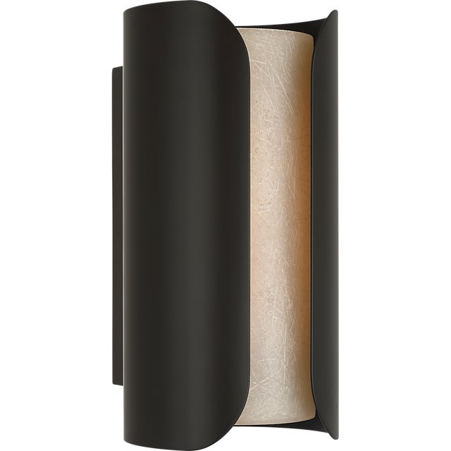 Armise 14" Sconce in Matte Carbon with Nova Frost Designer: Anne-Marie Barton Finish: Matte Carbon Height: 14" Width: 7"...