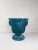 Antique, beautiful turquoise blue enamelled cast iron Paris en Cie vase. Measures: High 32 cm Diameter 31 cm.