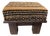 Vintage Footstool/Low Stool W/Bogolan Mud Cloth 16" W For Sale
