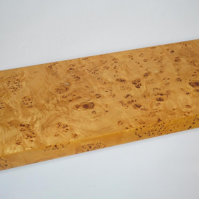 Console Table with Mirror in Briar Root by Mario Falcone for Fratelli Turri, 1970s, Set of 2 For Sale - Image 14 of 16