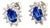 Natural Sapphire Diamond Stud Earrings 14k Gold 0.84 TCW Certified For Sale