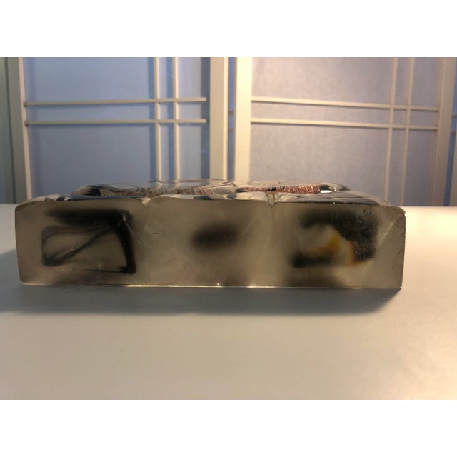 Isabelle Monod Glass Sculpture, Venice, Italy, 2005, 9.5" Tall X 7.75" Wide, X 1.5" Deep For Sale - Image 10 of 12