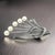 Metal 1990s Mikimoto Estate Akoya Pearl Brooch Pin Sterling Silver For Sale - Image 7 of 9