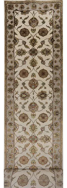 Persian Kashan Style Wool and Silk Area Rug 2'6"×20'0"
