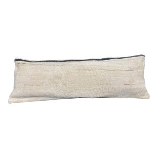 Turkish Hemp Pillow Cushion Natural Beige Black Cushion Cover 14x40 For Sale