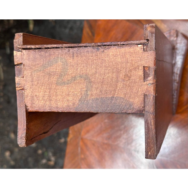 Brown Louis XV Style Bronze Mounted Marquetry Small Commode For Sale - Image 8 of 11