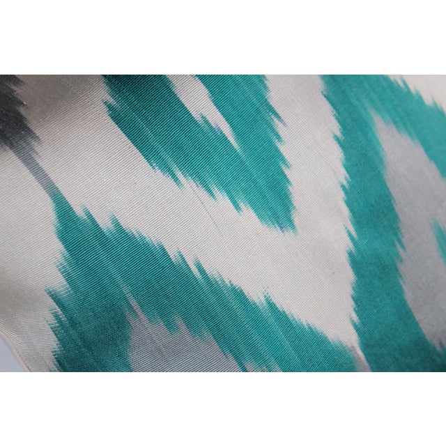 Contemporary Contemporary Silk Ikat Bohemian Throw Pillow 16 X 16 For Sale - Image 3 of 7