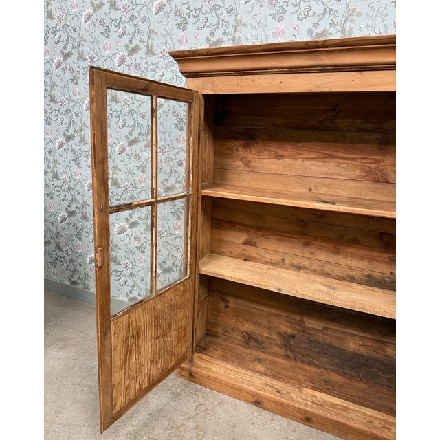 Wood Antique Pine Display Cabinet, 1890s For Sale - Image 7 of 9