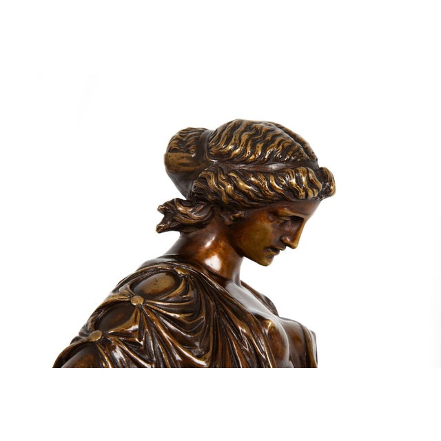 Brown French Antique Bronze Sculpture of “Sapho” by Jean-Baptiste Clesinger Ca. 1875 For Sale - Image 8 of 18