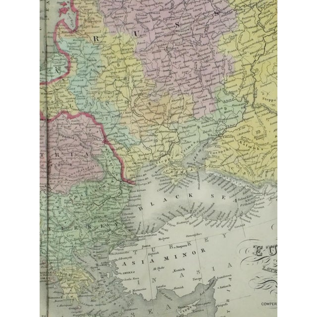 Mid 19th Century Europe, Original Map by Cowperthwait, 1850 For Sale - Image 5 of 6