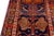 Textile Vintage Persian Handmade Navy Blue Tribal Wool Runner For Sale - Image 7 of 10