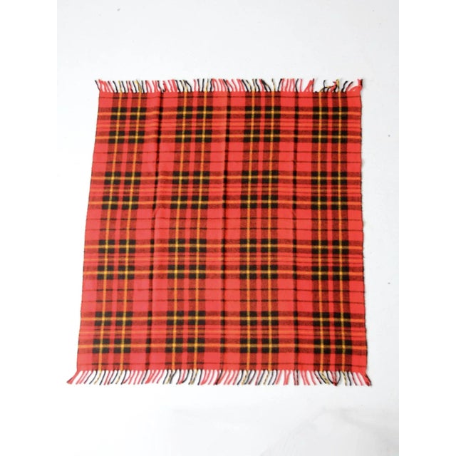 Vintage Plaid Throw Blanket For Sale - Image 9 of 10