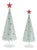 Metal Christmas Tree withRed Star (Set of 2) For Sale