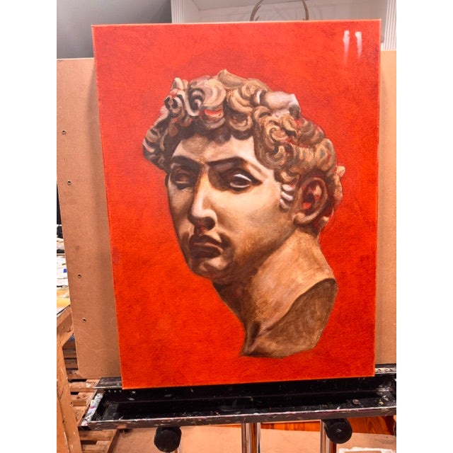 David Study on Vermilion Ground 18 H x 24 W in. By Kathleen Varadi A striking contemporary interpretation of...