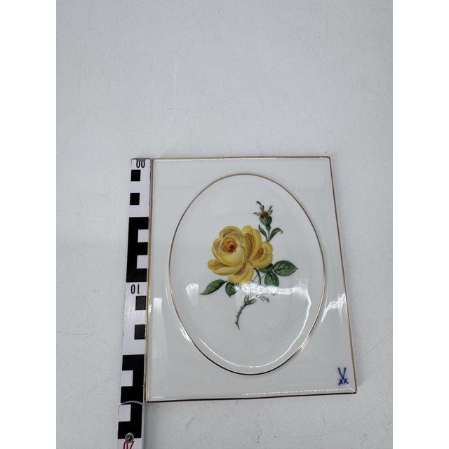 Gold Painted Porcelain Plate from Meissen, 1960s For Sale - Image 8 of 10