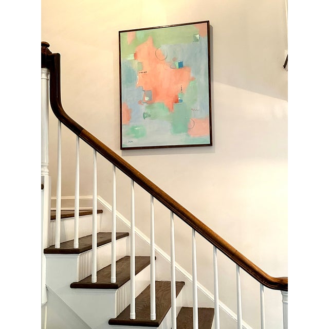 Gentle Voices -Large Abstract Bright Oil on Canvas by Christine Frisbee For Sale - Image 12 of 12