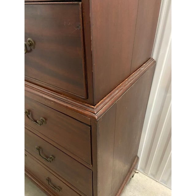 Eighteenth Century English Made in England George III Chest on Chest, Two Pieces For Sale - Image 10 of 12