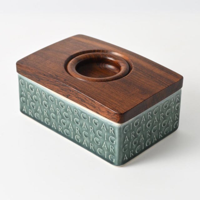 Danish Rosewood and Ceramic Cigar Box by Jens Harald Quistgaard for Kronjyden, 1960s For Sale - Image 10 of 10