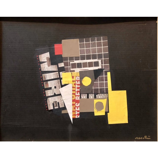 Ronald Ahlstrom, Abstract Mixed Media Torn Paper Collage Pop Expressionist Painting For Sale In Miami - Image 6 of 6